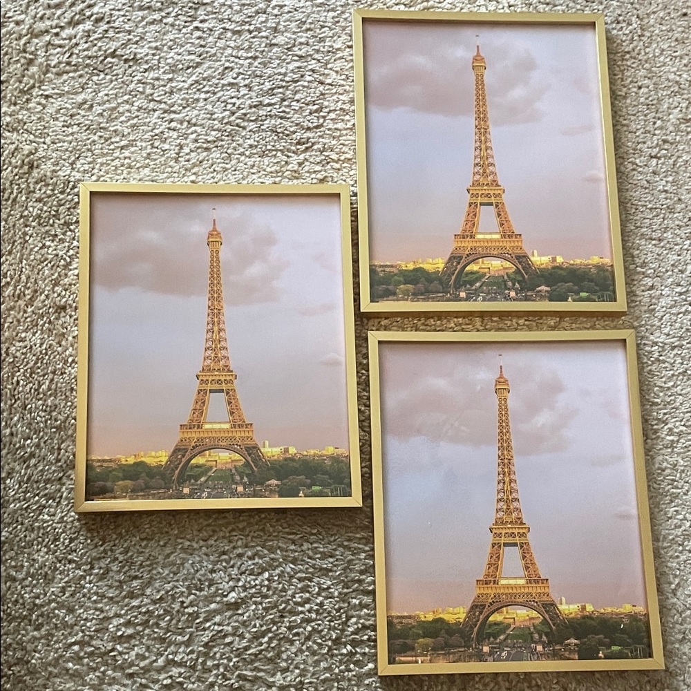 8x10 Gold Picture Frames - set of 3
